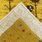 ライオンラグ ペルシャ絨毯 ギャッベ 黄色 イエロー