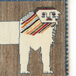 ライオンラグ ペルシャ絨毯 ギャッベ 60x90cm 玄関マット