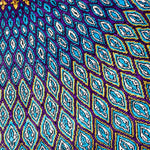 ペルシャ絨毯 クム産 シルク 玄関マット 青