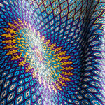 ペルシャ絨毯 クム産 シルク 玄関マット 青