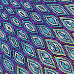 ペルシャ絨毯 クム産 シルク 玄関マット 青