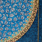 ペルシャ絨毯 クム シルク 玄関マット 水色 (ブルー)