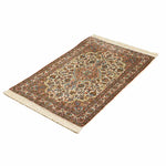 カシミールシルク絨毯 - 温かく落ち着いたヴィンテージデザイン