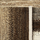 ペルシャギャッベ ブラウン系マルチボーダー柄 - 約197cm x 203cm