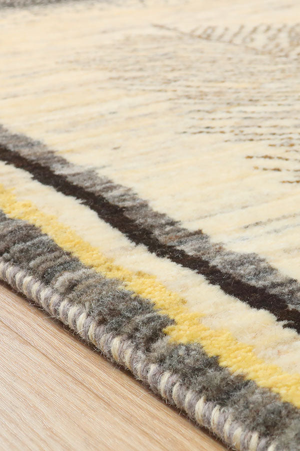 ペルシャ絨毯 ギャッベ 60x93cm 玄関マット 白 ナチュラル 生命の樹
