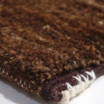 アフガンラグ 手織り絨毯 アフガニスタン 玄関マット 茶色