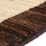 アフガンラグ 手織り絨毯 アフガニスタン 玄関マット 茶色