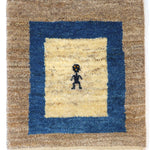 ペルシャ絨毯 41x45cm ギャッベ 座布団 手織りラグ