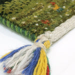 ペルシャギャッベ カシュクリ グリーン 緑 玄関マット