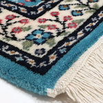 トルコ絨毯 廊下敷き ランナー 青 ブルー