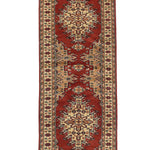 赤色の廊下敷きパキスタン絨毯