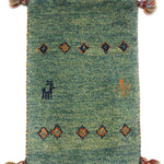 ペルシャ絨毯 ギャッベ 緑 グリーン