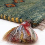 ペルシャ絨毯 ギャッベ 緑 グリーン