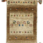 ペルシャ絨毯 ギャッベ 玄関マット ベージュ