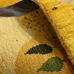 手織りペルシャ絨毯 ギャッベ ファイン 56x95cm 黄色