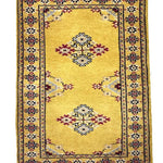 パキスタン絨毯 約50cm x 78cm 手織りラグ