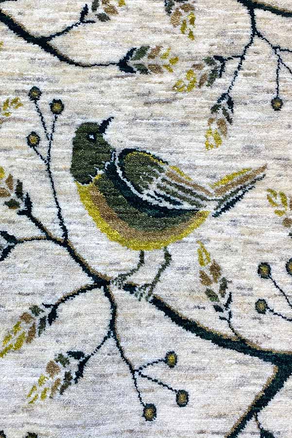 ペルシャ絨毯 ギャッベ 鳥