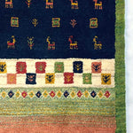 ギャッベ 玄関マット 緑