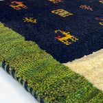 ギャッベ 玄関マット 緑