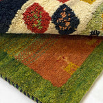 ギャッベ 玄関マット 緑