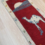 シーラーズ産の手織りペルシャ絨毯ギャッベ長いサイズ