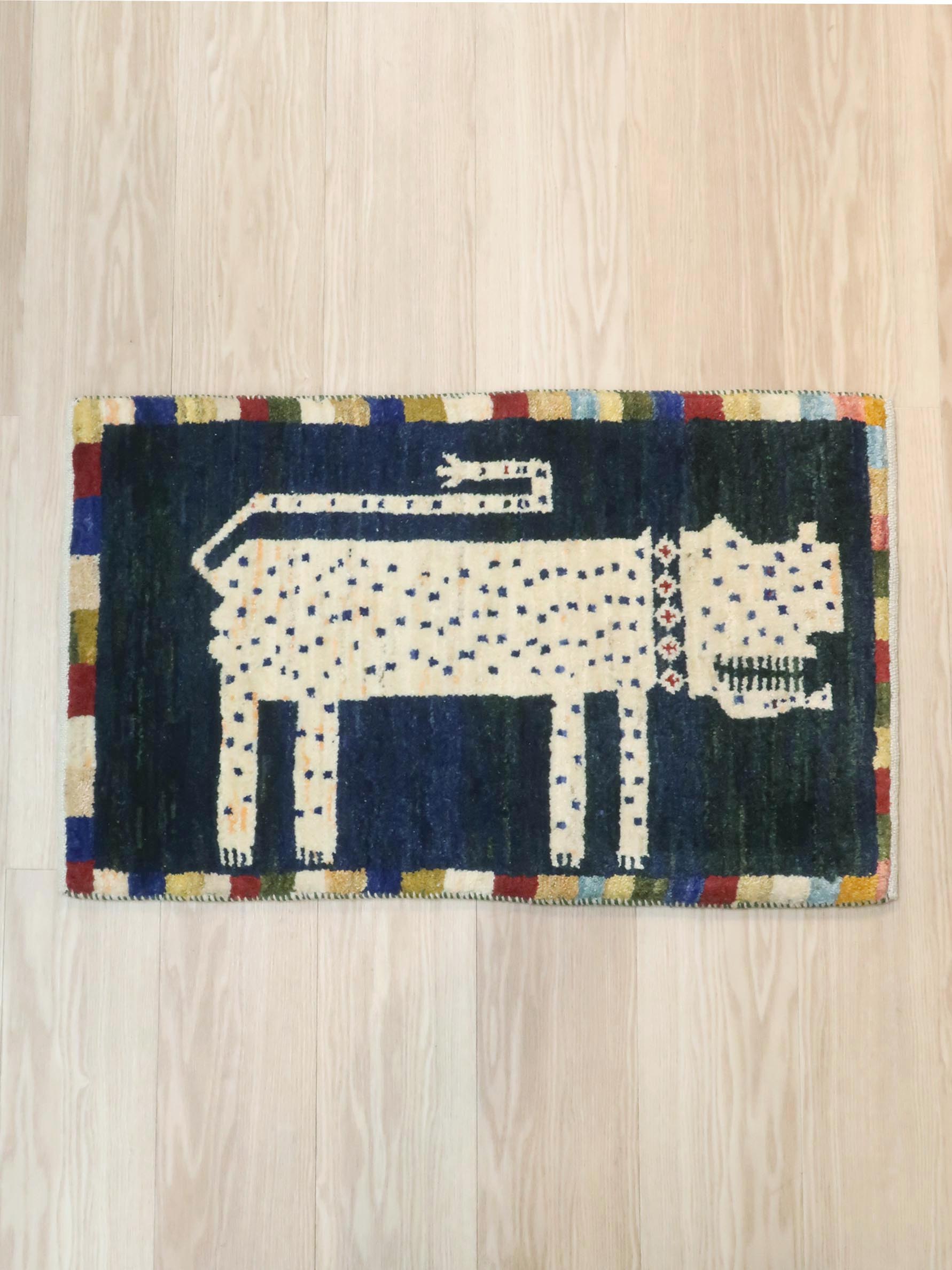 ペルシャ絨毯 ギャッベ カシュクリ 約49cm x 75cm