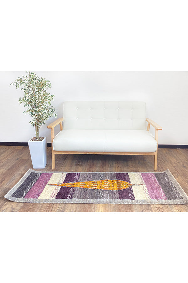 ペルシャ絨毯 ギャッベ ファイン 51x165cm ランナー