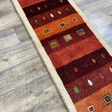ペルシャ絨毯 ギャッベ 細長 51x145cm 手織り絨毯