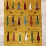 ペルシャギャッベ 黄色 玄関マット