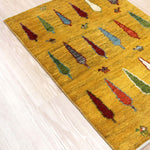 ペルシャギャッベ 黄色 玄関マット