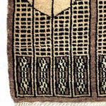 アフガンラグ 手織り絨毯 アフガニスタン 玄関マット 茶色 ブラウン