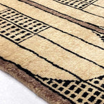 アフガンラグ 手織り絨毯 アフガニスタン 玄関マット 茶色 ブラウン