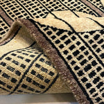 アフガンラグ 手織り絨毯 アフガニスタン 玄関マット 茶色 ブラウン