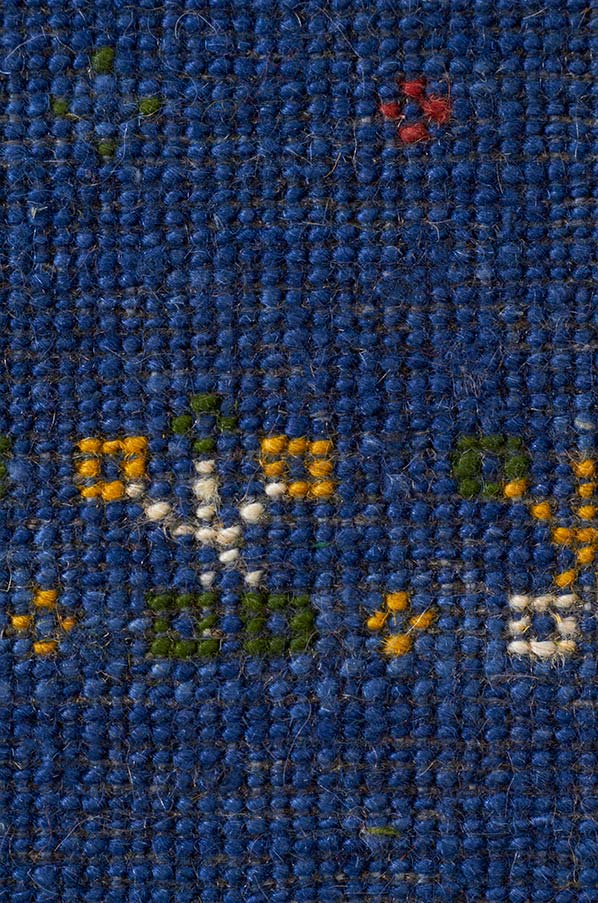 ギャッベ ペルシャ絨毯 モダン 青