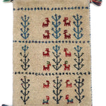 ペルシャ絨毯 ギャッベ ベージュ 玄関マット