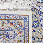 ペルシャ絨毯 玄関マット シルク 白 ホワイト クム産