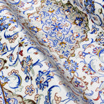 ペルシャ絨毯 玄関マット シルク 白 ホワイト クム産