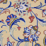 ペルシャ絨毯 黄色 玄関マット シルク