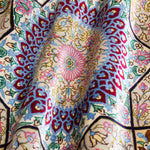 ペルシャ絨毯 クム シルク 玄関マット 赤 (レッド)