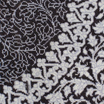 ペルシャ絨毯 クム シルク 玄関マット 黒 (ブラック)