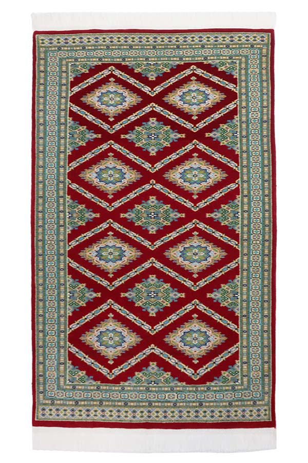 パキスタン絨毯(77x125cm)ジャルダン柄 玄関マット【絨毯専門店 