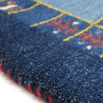 ギャッベ  ペルシャ絨毯 青