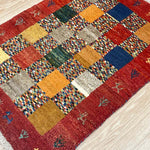 ギャッベ ペルシャ絨毯 赤