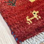 ギャッベ ペルシャ絨毯 赤