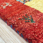 ギャッベ ペルシャ絨毯 赤