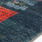 ギャッベ ペルシャ絨毯 青