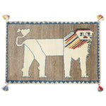 ライオンラグ ペルシャ絨毯 ギャッベ 60x90cm 玄関マット