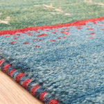 ギャッベ ペルシャ絨毯 青&水色