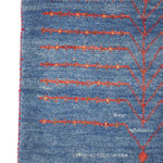 ギャッベ ペルシャ絨毯 青