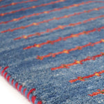 ギャッベ ペルシャ絨毯 青